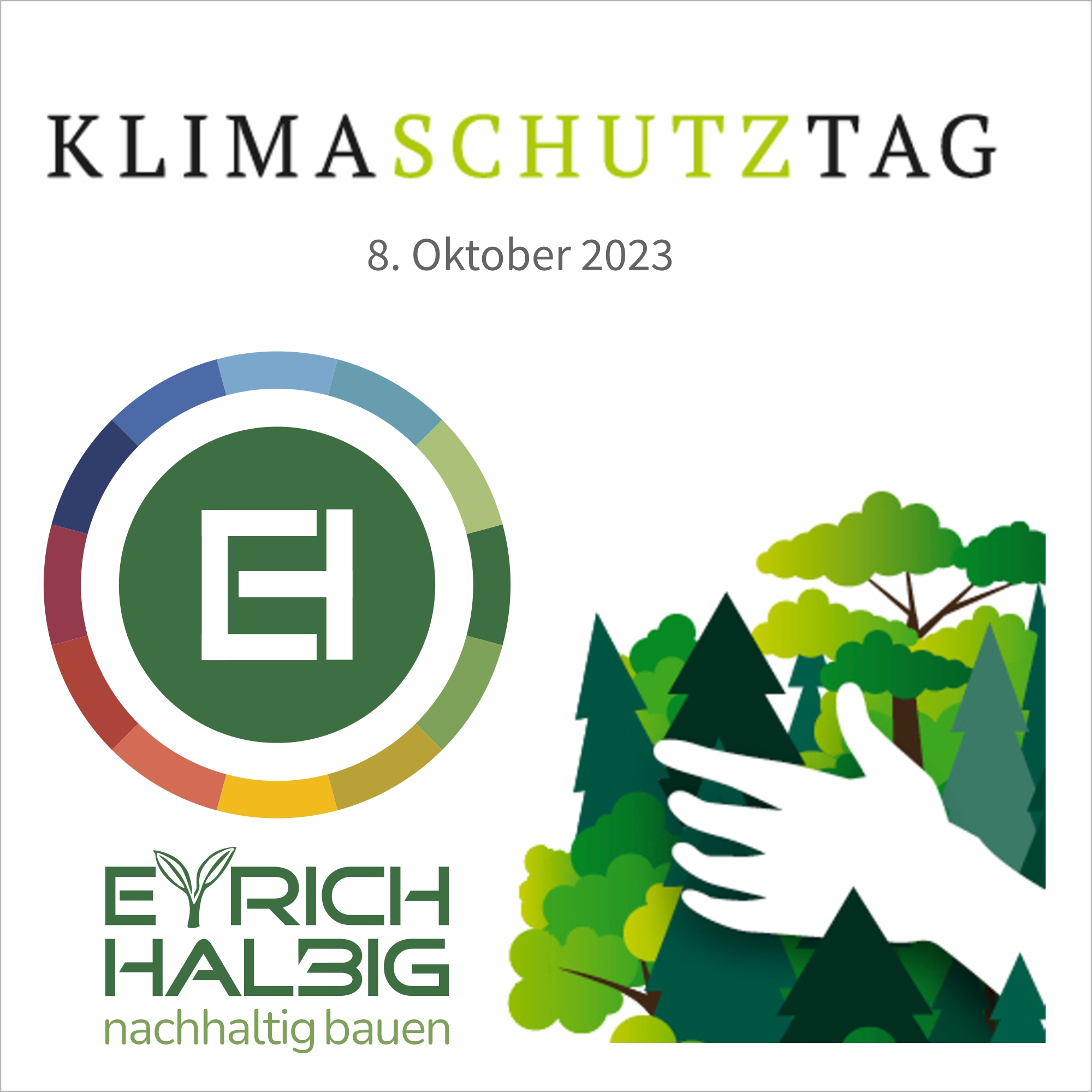 Bei Klick auf das Bild öffnet sich der Klimaschutztag bei EYRICH-HALBIG HOLZBAU in einem neuen Browserfenster.